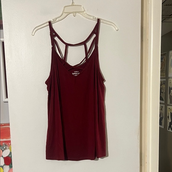 torrid Tops - Torrid wine color adjustable spaghetti strap flowy camisole NWT